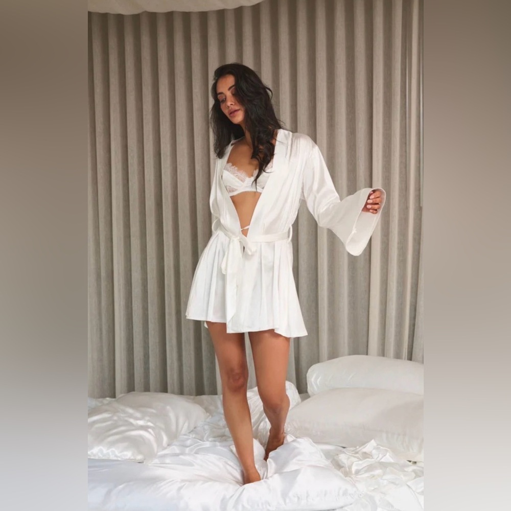 Kat The Label Matilda Robe Ivory XS/S